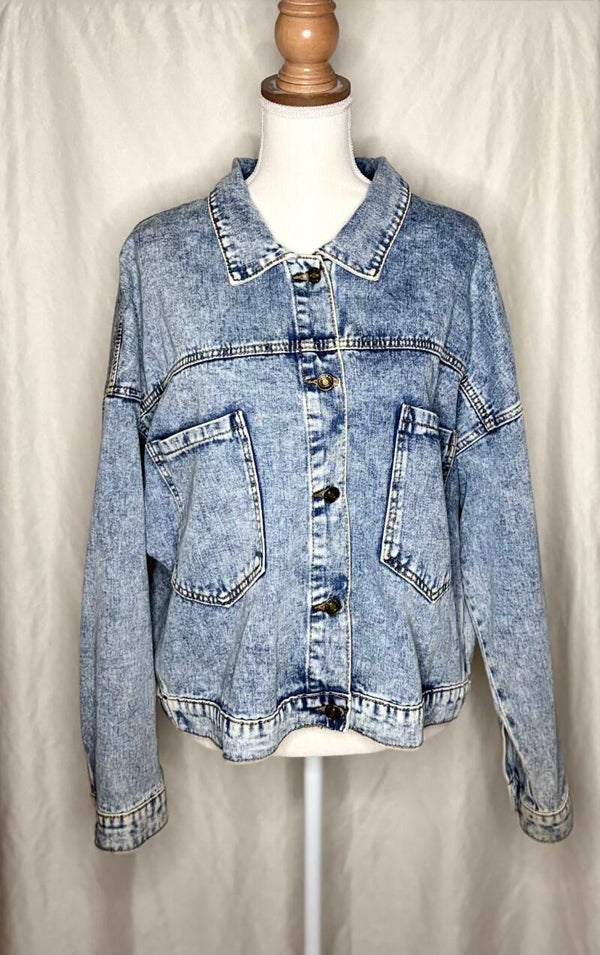 Veste en jean bleue