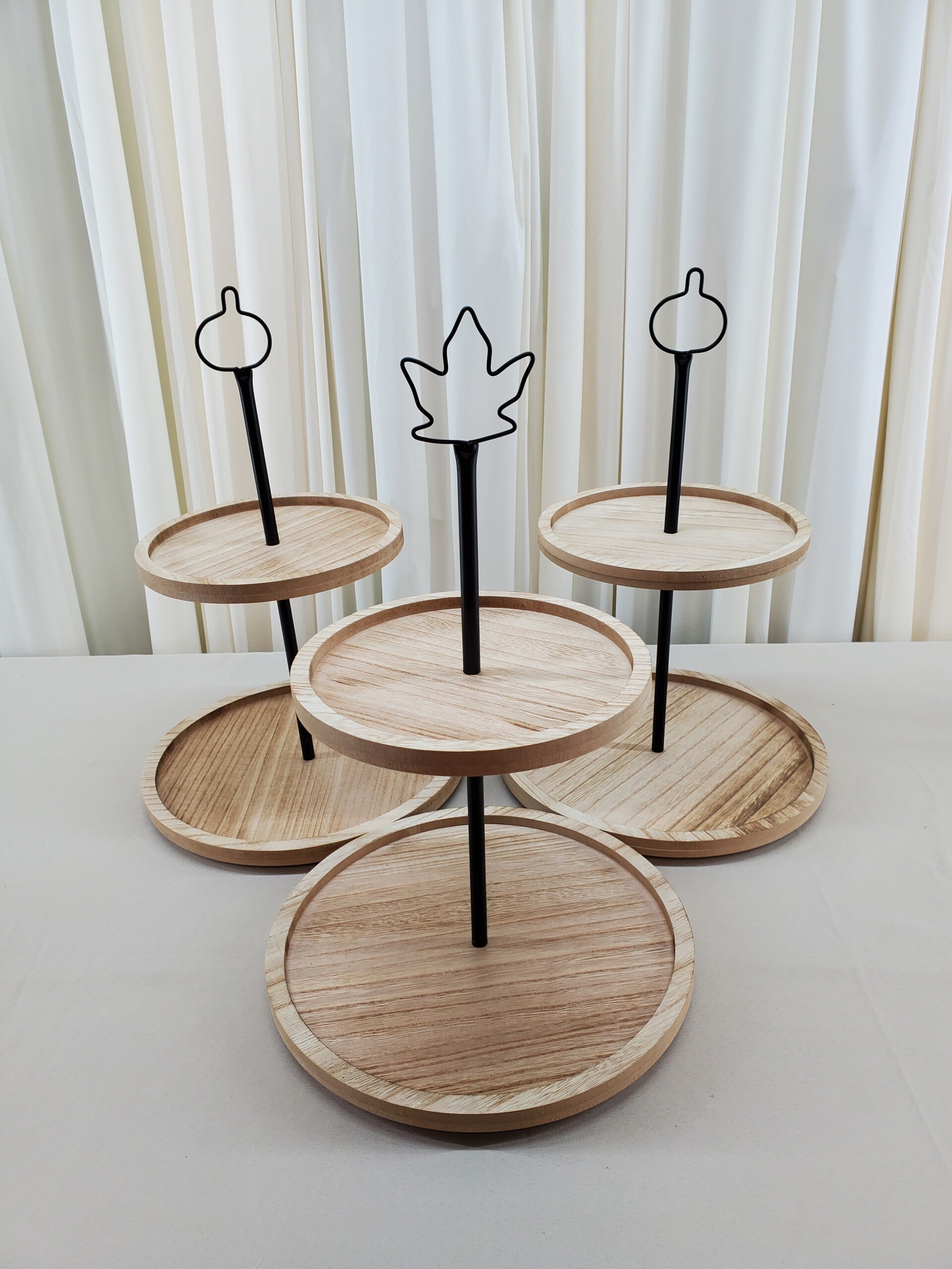 2 Tier Wood Display Set (Qty 1)