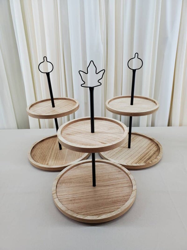 2 Tier Wood Display Set (Qty 1)