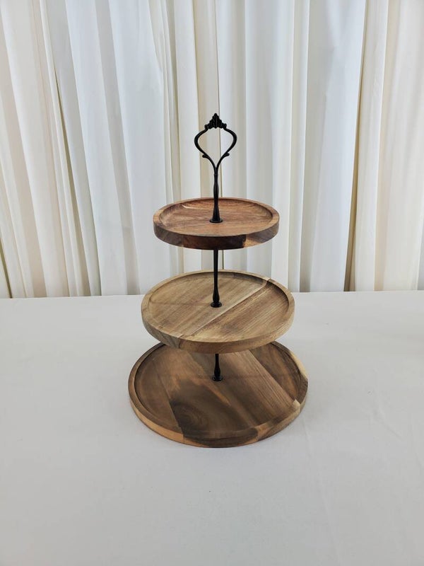 3 Tier Wood Display Stand (Qty 1)