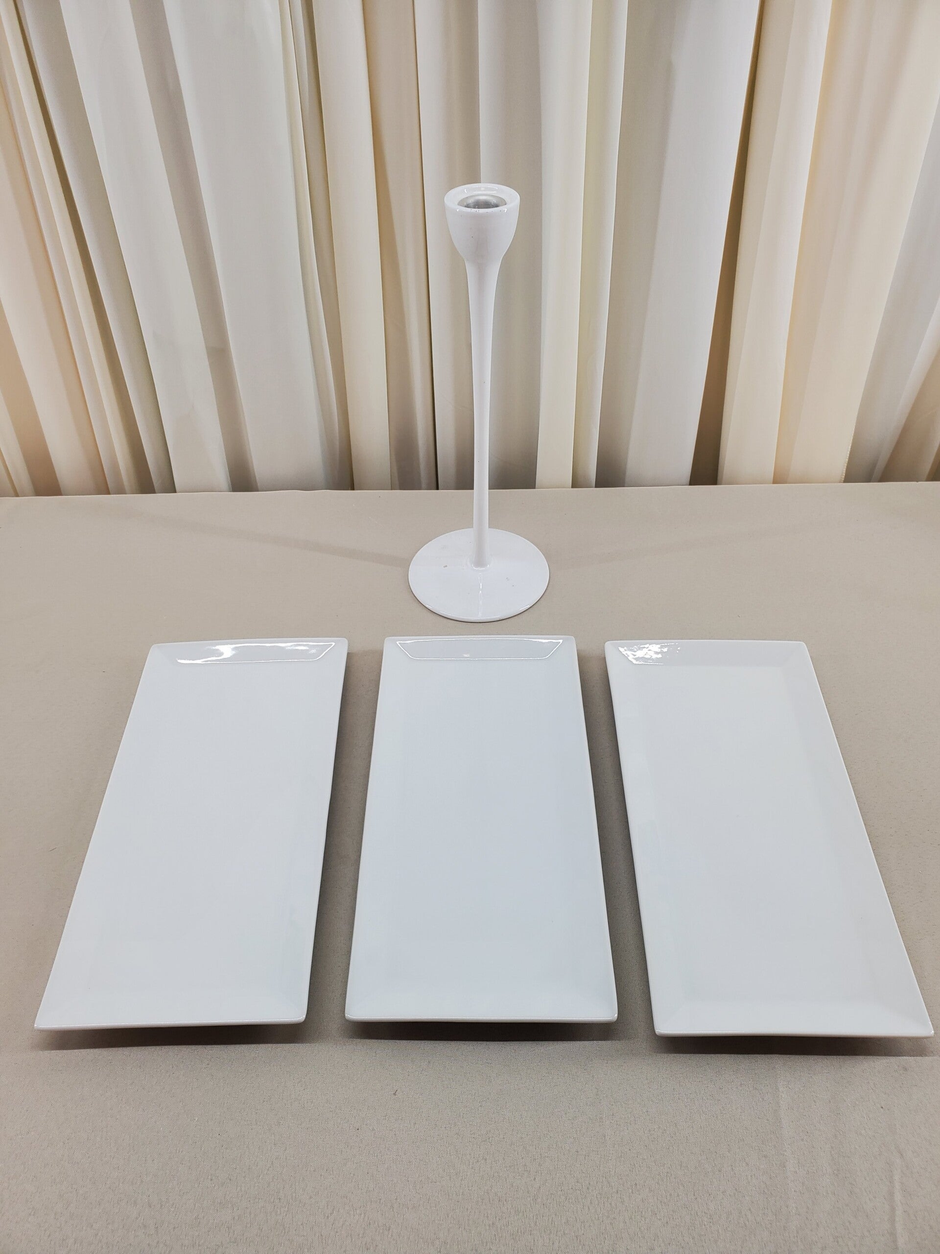 Serving Tray Set with Matching Candle Holder (Qty 1)