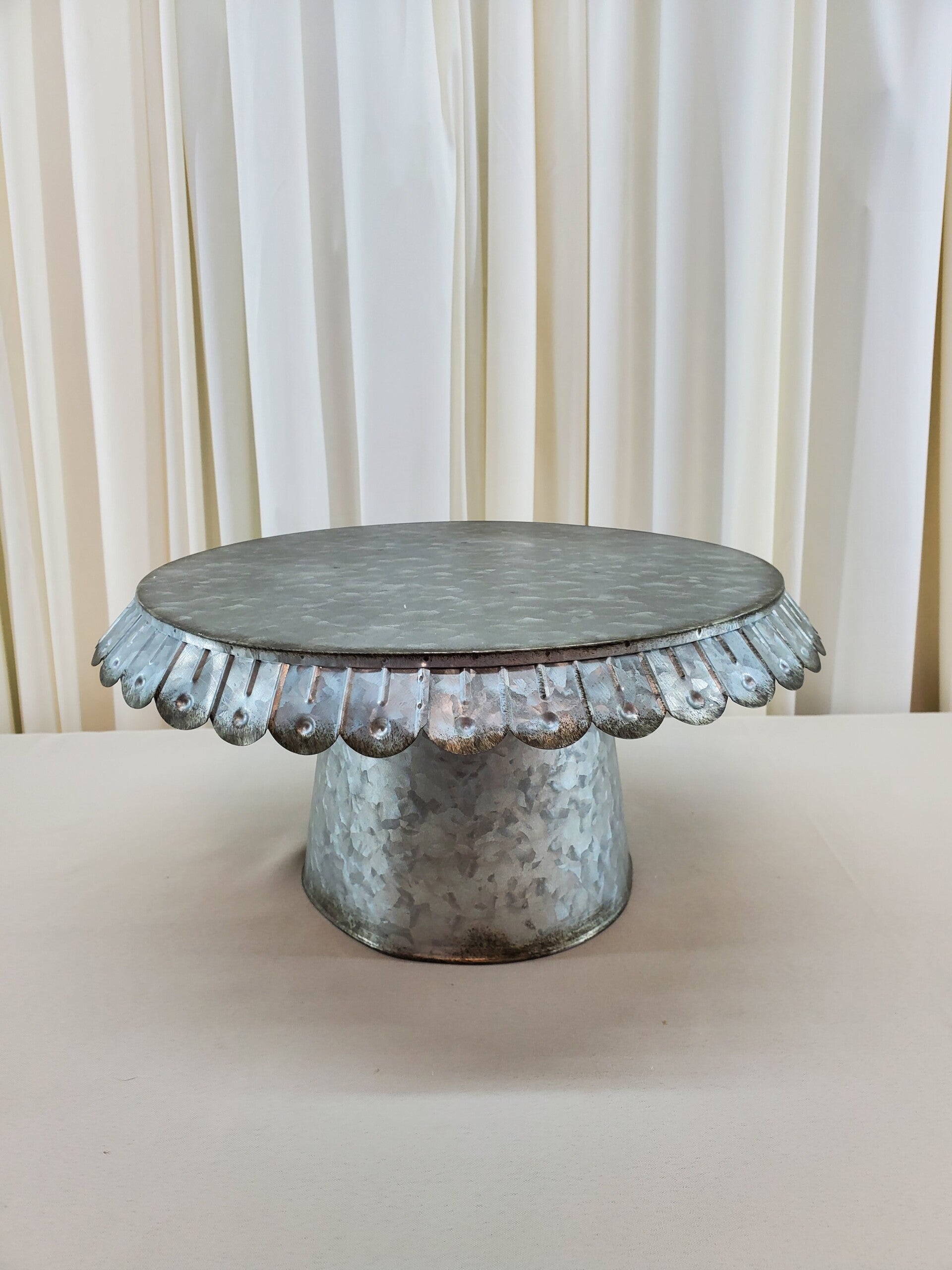 Small Galvanized Cake Stand (Qty 1)