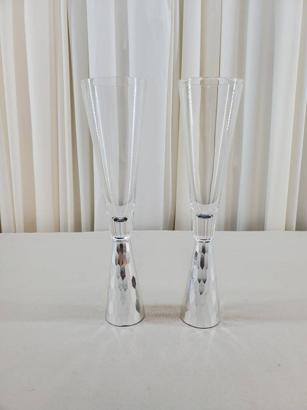 Silver Champagne Glass Set (Qty 3)