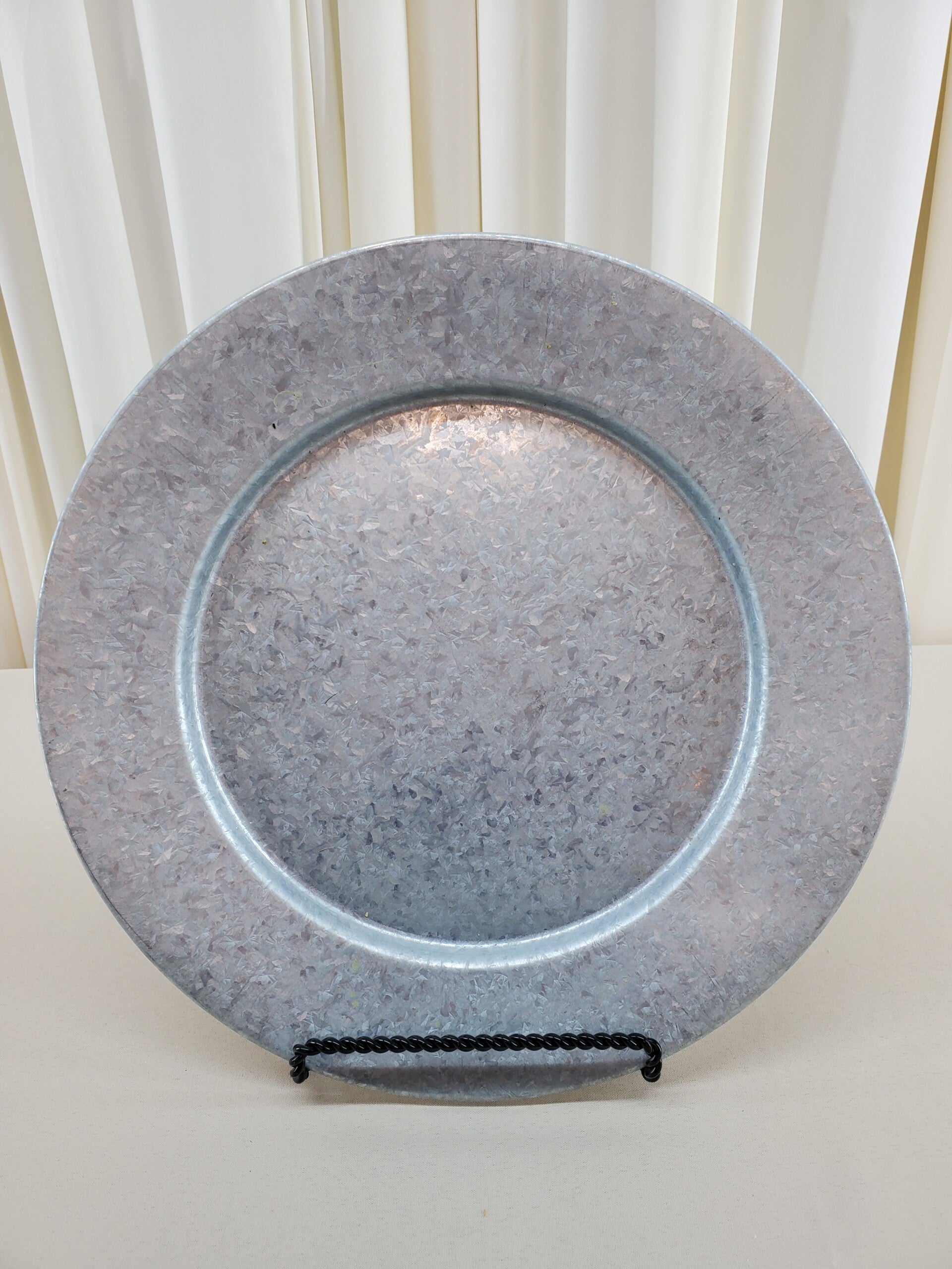 Matte Galvanized Charger Plate (Qty 10)