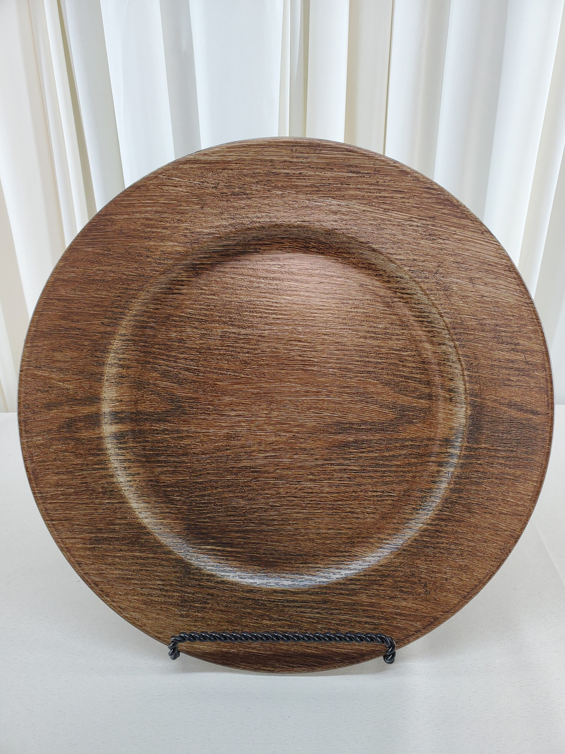 Wood Look Charger Plate (Qty 42)