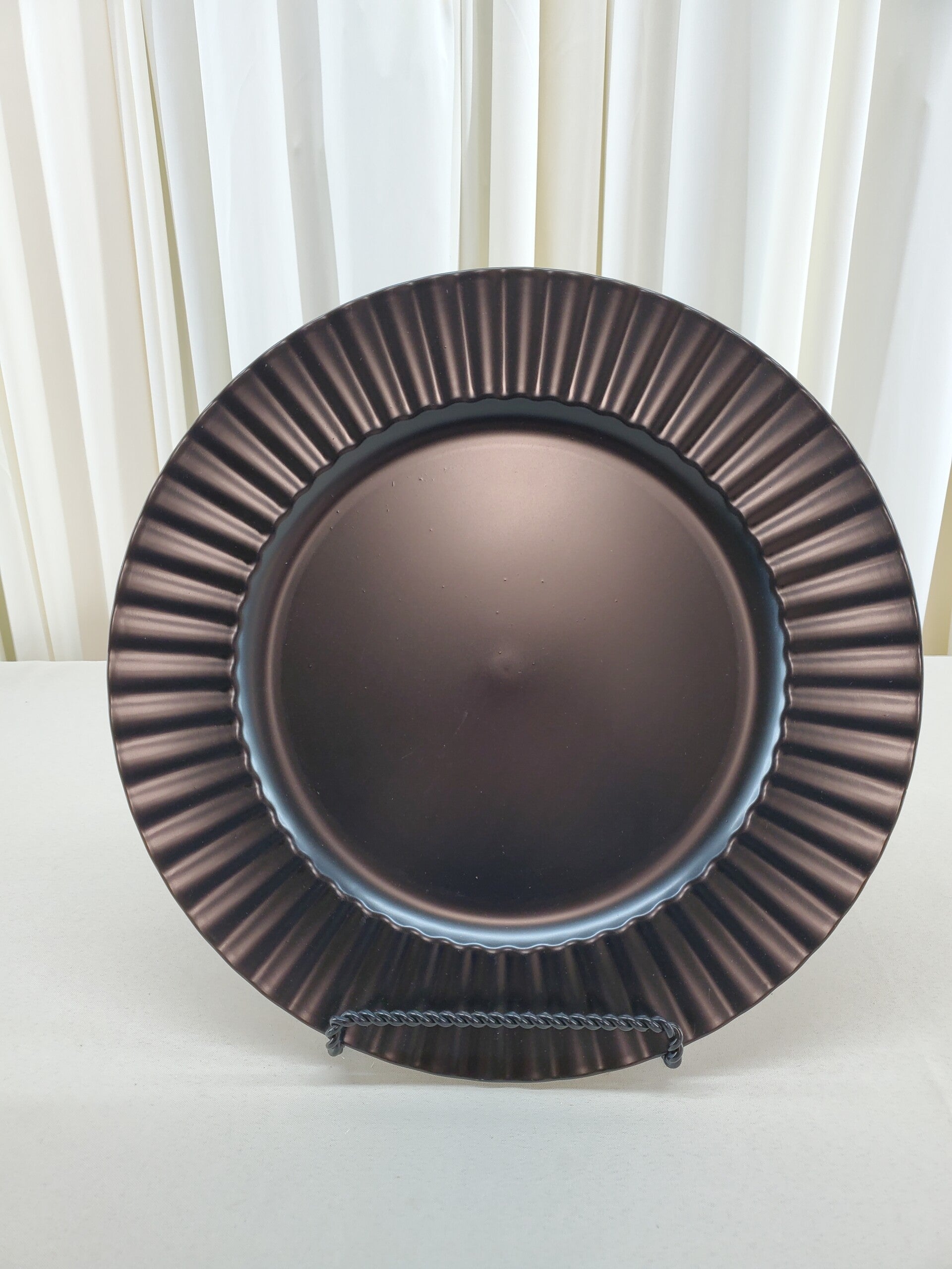 Black Charger Plates (Qty 43)