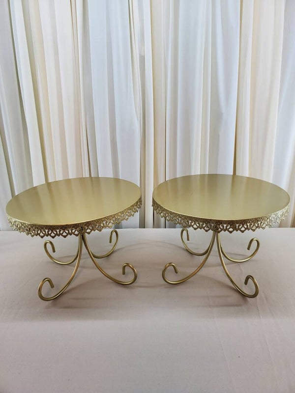 Large Gold Cake Stands (Qty 2)