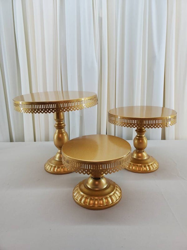 Gold Cake Stand Set (Qty 1)