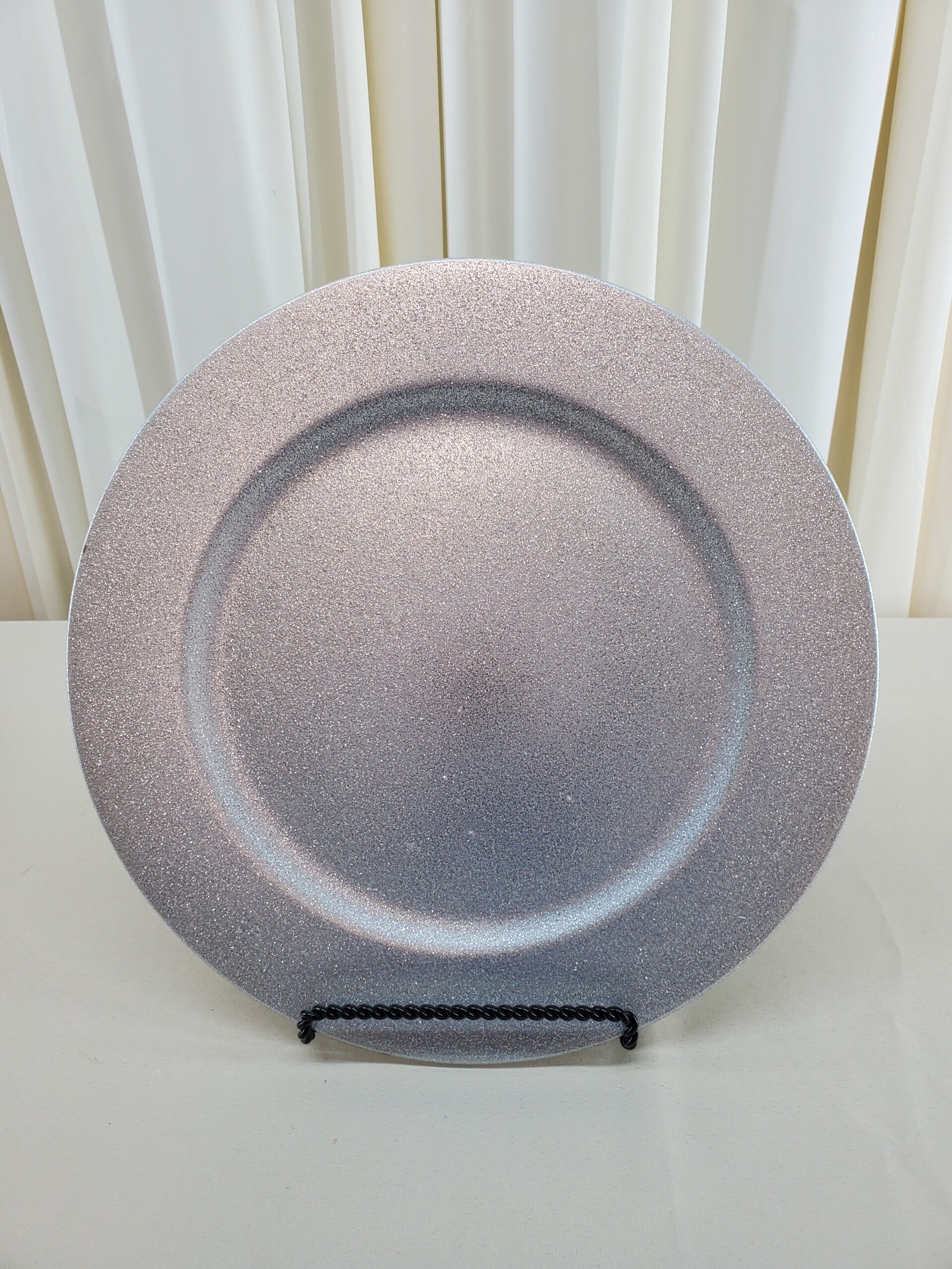 Silver Sparkle Charger Plate (Qty 6)