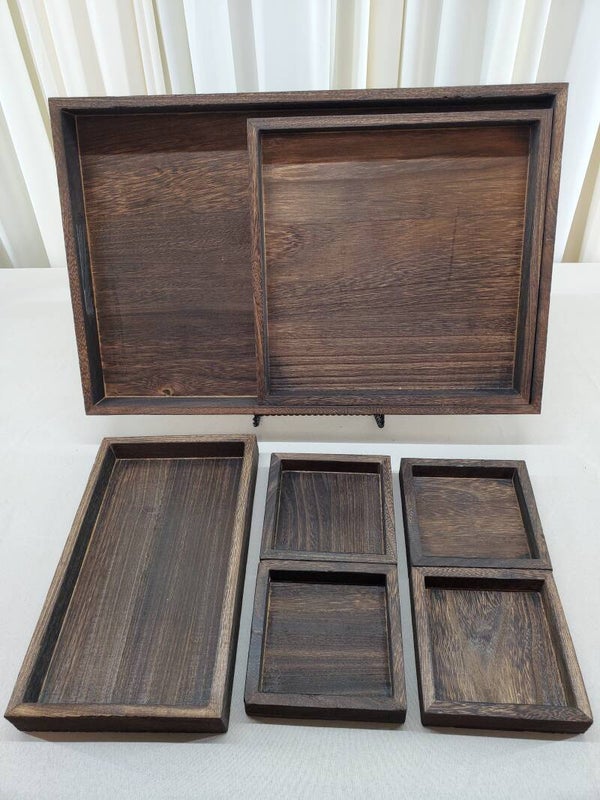 Rustic Wood Tray Set (Qty 1)
