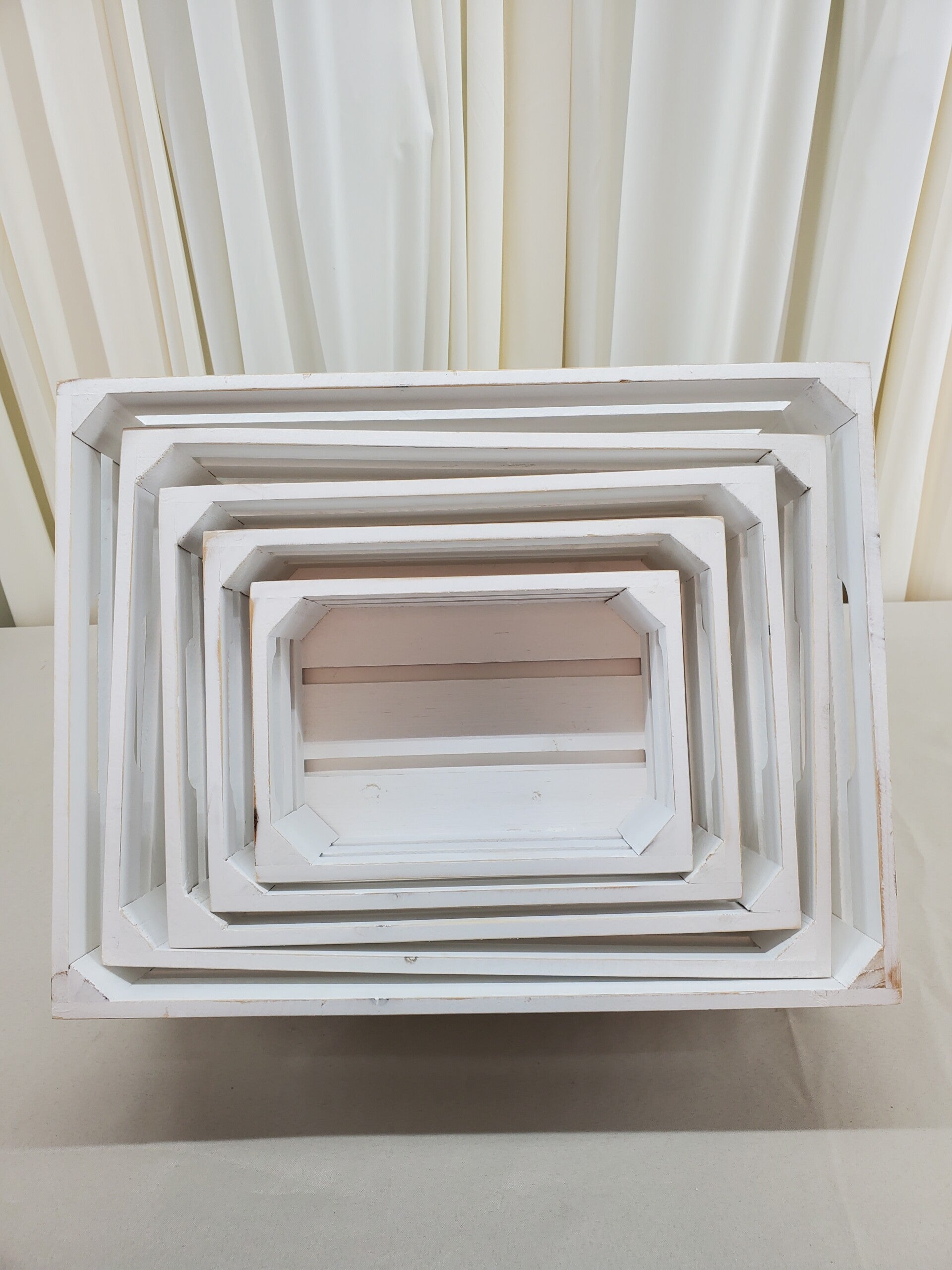 White Wood Crate Set (Qty 1)