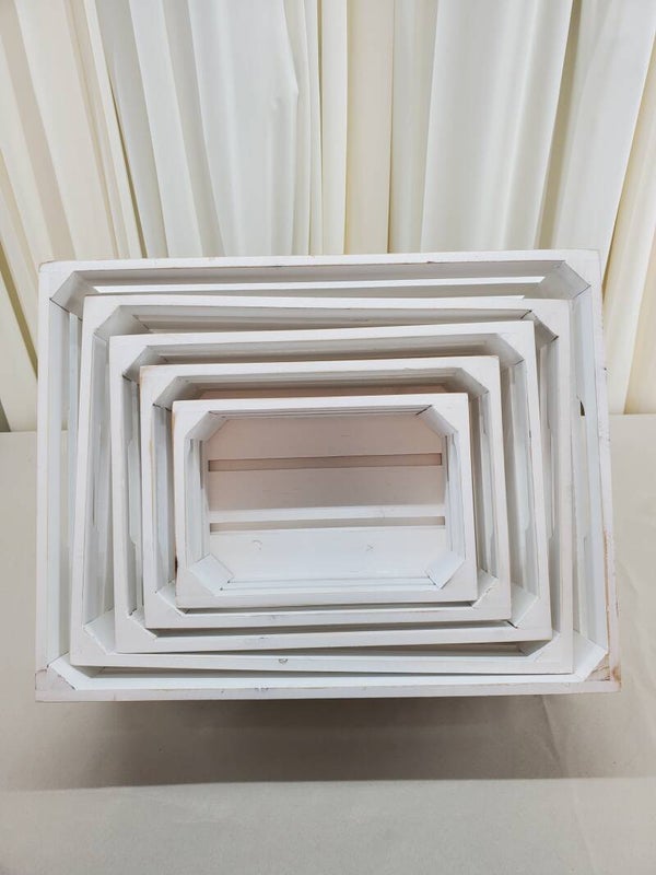 White Wood Crate Set (Qty 1)