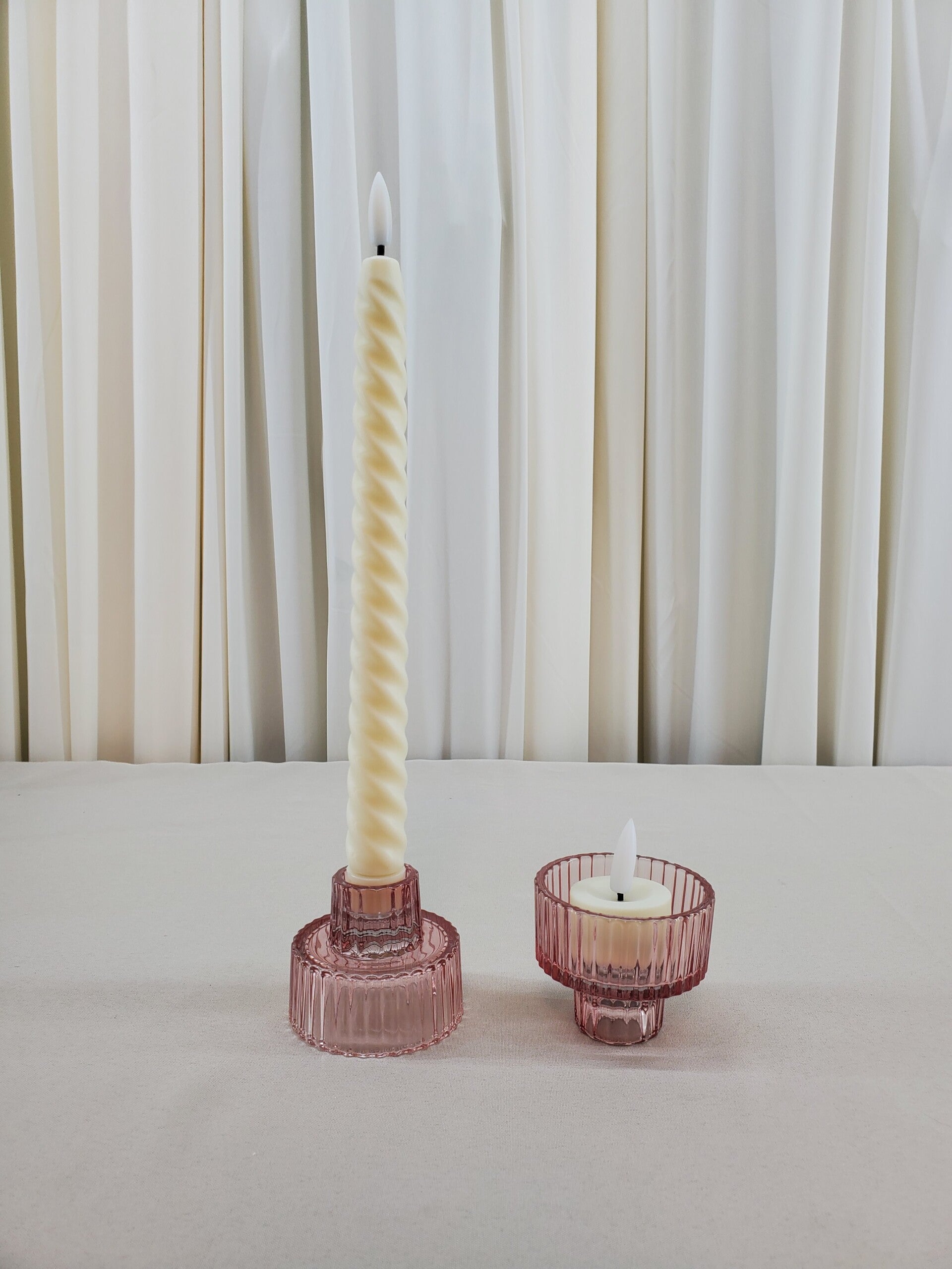 Pink Tealight and Taper Candle Holder (Qty 45)