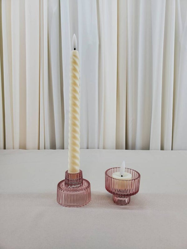 Pink Tealight and Taper Candle Holder (Qty 45)