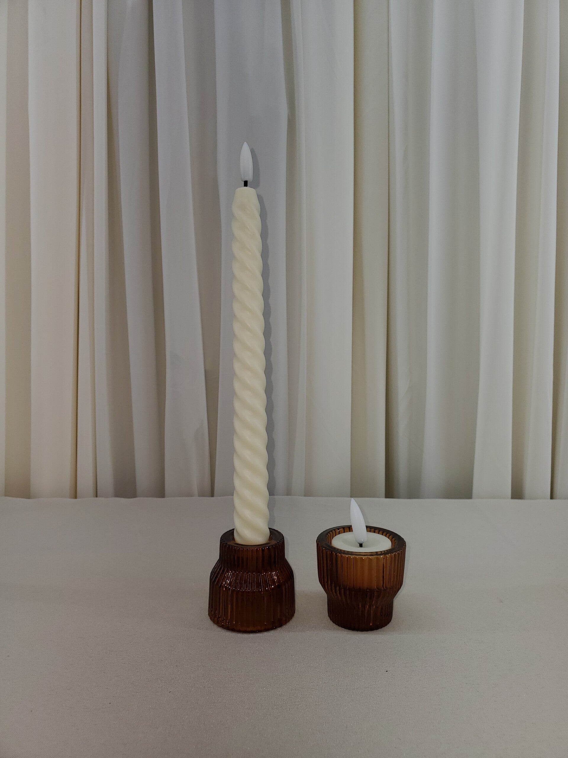 Amber Tealight and Taper Holder (Qty 12)