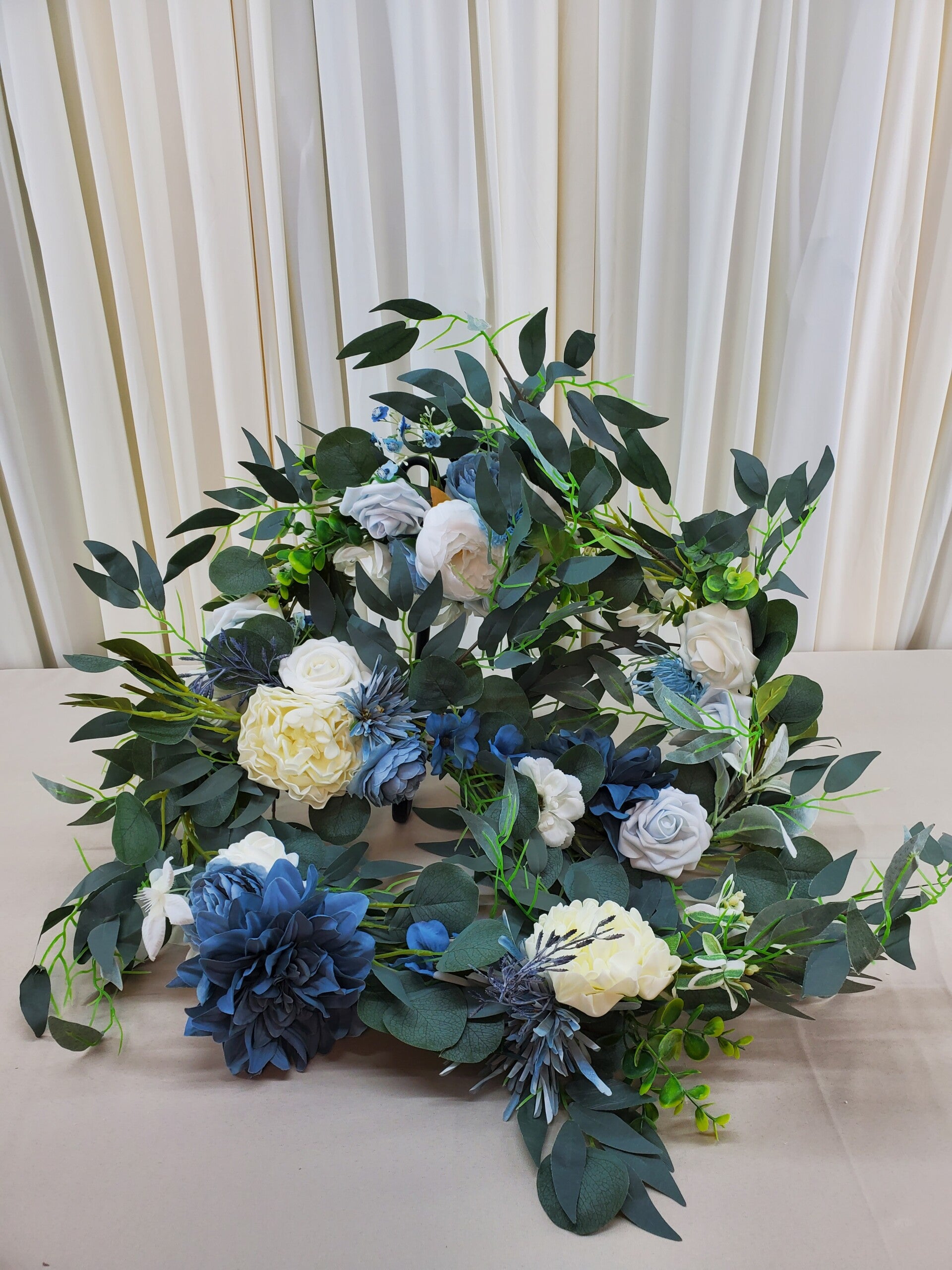 Blue Floral Garland (Qty 1)