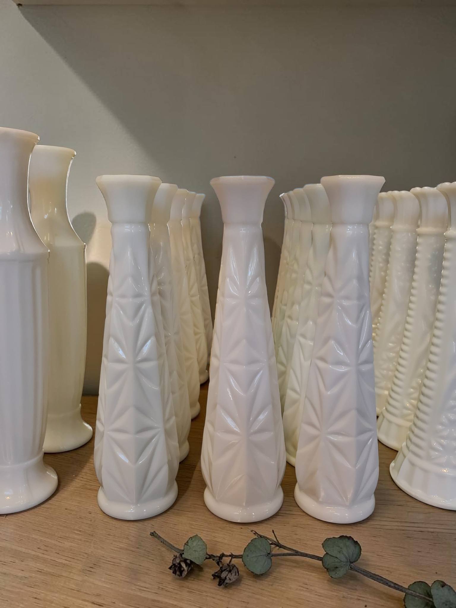 Milk Glass Vases ( Qty 43)