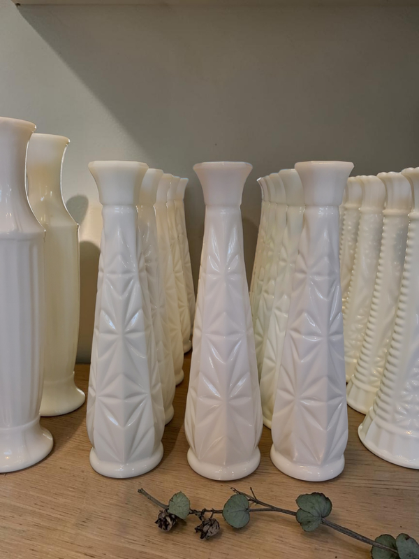 Milk Glass Vases ( Qty 43)