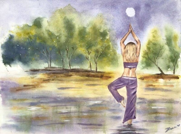 Asana - "Der Baum" im Mondlicht
