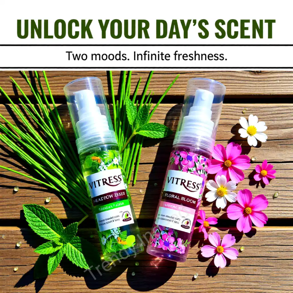 Vitress Hair Freshener Spray 50ml - Floral Bloom & Meadow Zest Variants