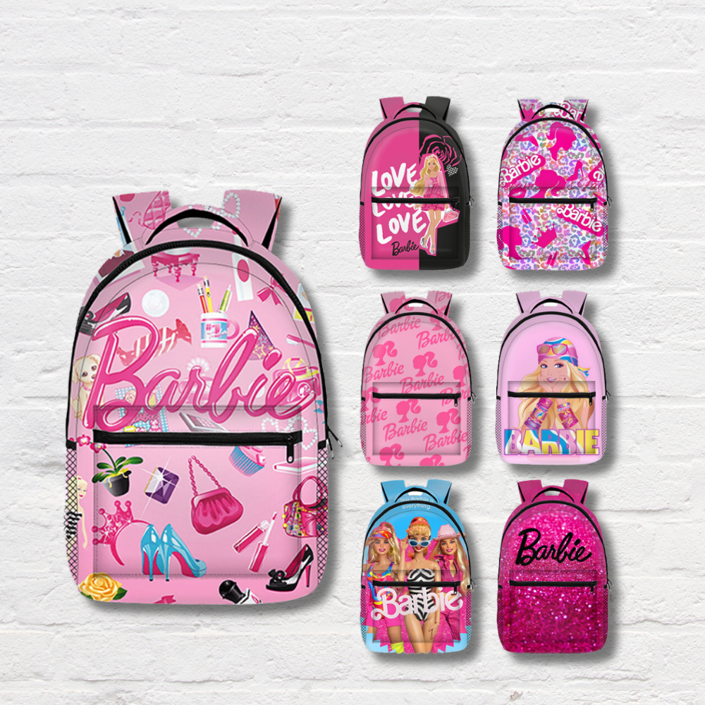 Girls' School Backpack | Barbie Style Primary Bag with Trendy Design