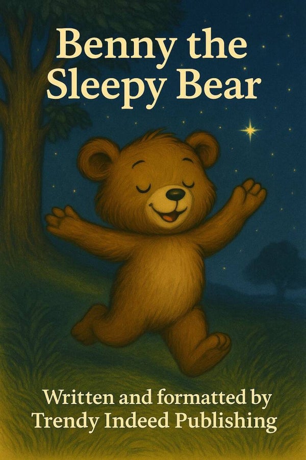 Benny the Sleepy Bear | Illustrated Bedtime Storybook for Toddlers | Instant Download