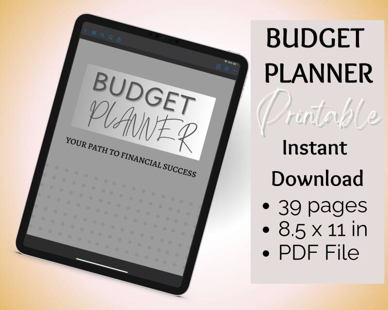 Digital Budget Planner Printable | Instant Download Finance Organizer