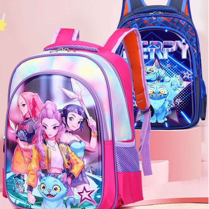 Demon Hunter-Inspired K-Pop 3D Cartoon Hard-Shell Kindergarten Backpack | Lightweight & Breathable Kids Bag