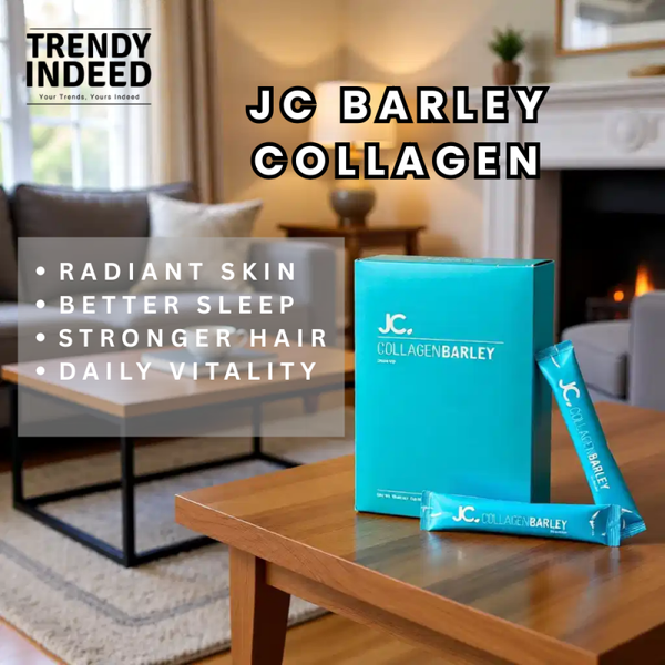 JC Collagen Barley Drink Mix | Premium Collagen with Organic Barley Grass | Skin, Hair, Nails & Daily Wellness | 10 Sticks