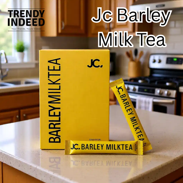 JC Barley Milk Tea with Organic Barley Grass & Stevia | Creamy Wellness Drink Mix | 10 Sticks per Box