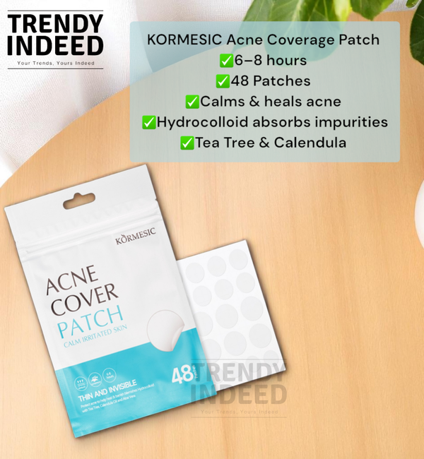 KORMESIC Acne Coverage Patch Bundle of 3 – Advanced Hydrocolloid Pimple Healing Patch with Natural Oils, 48 Pcs