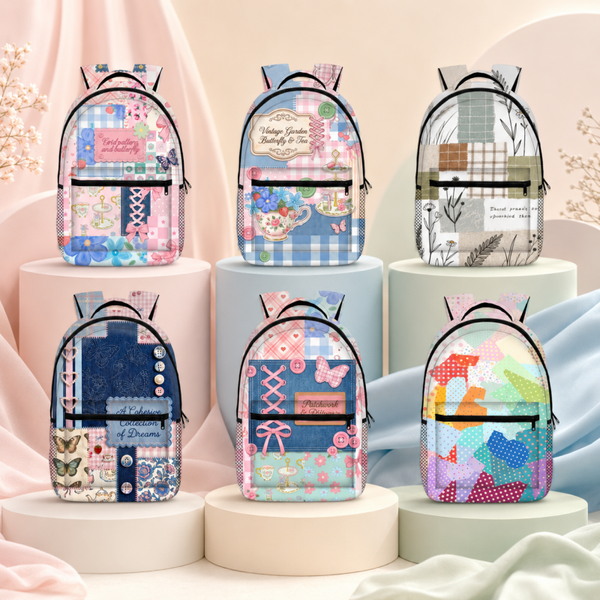 Spine-Supporting Breathable High-Capacity Printed School Backpack with Air-Padded Straps