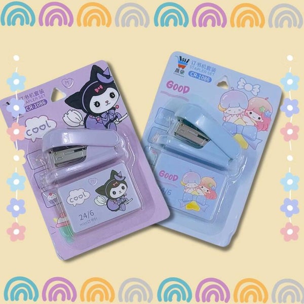 Mini Stapler Set for Kids | Inspired by Kuromi & Little Twin Stars | Cute & Affordable Office Stationery