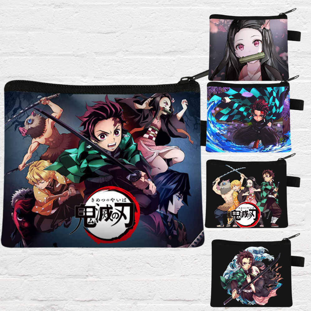 Demon Slayer Wallet & Coin Purse Set – Anime-Inspired Fashion Wallet & Coin Pouch – Perfect Gift for Fans
