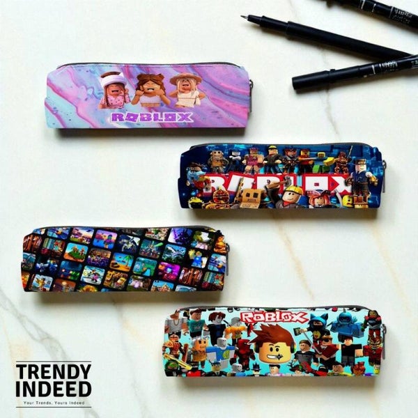 Gamer Style Cylindrical Pencil Case | Roblox-Inspired Large Capacity Stationery Pouch | Simple & Stylish Polyester Pencil Bag for Students