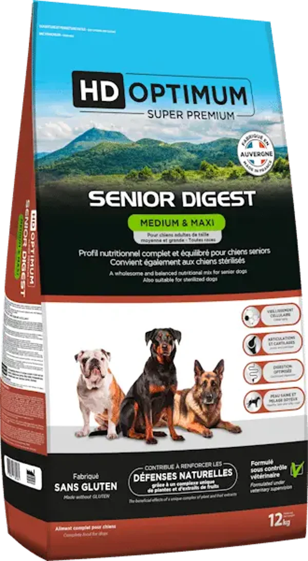 HD OPTIMUM – MEDIUM & MAXI – SENIOR DIGEST (âge variable selon les races)