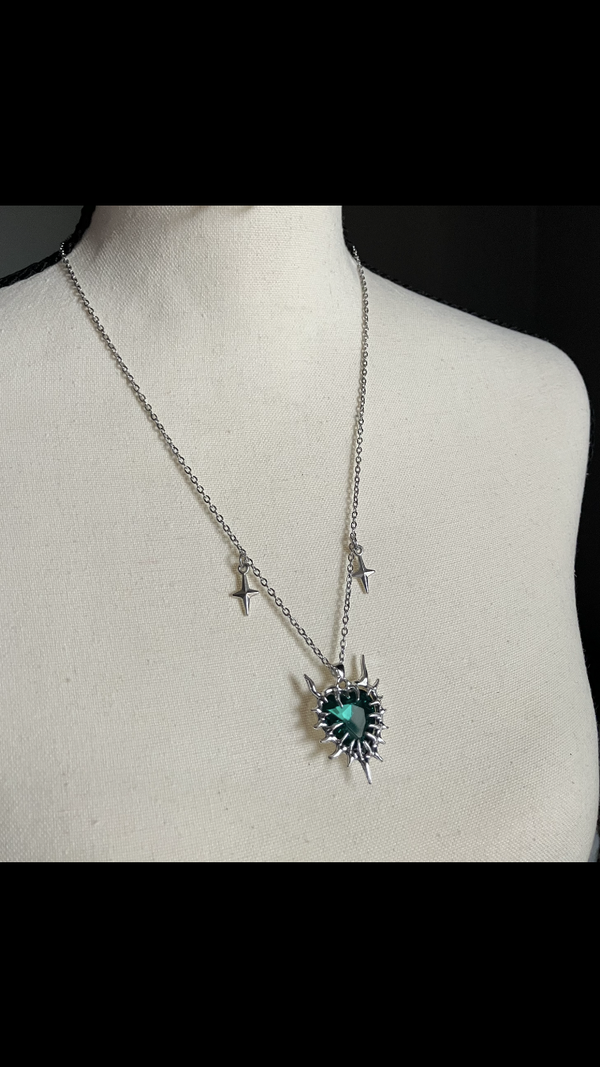 Chrome Heartz & Starz necklace