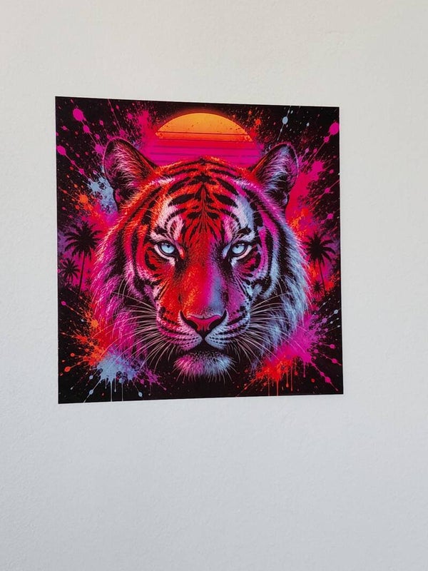 NEON TIJGER - ALUMINIUM WANDPANEEL