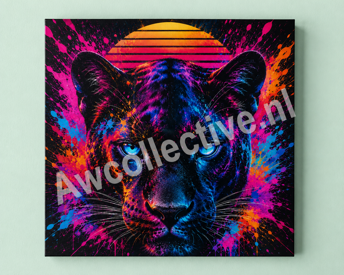 NEON PANTER ALUMINIUM WANDBORD 20 X 20 CM