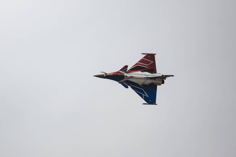 Photographie d'un avion Rafale, armée de l'air, avion de combat développé par Dassault