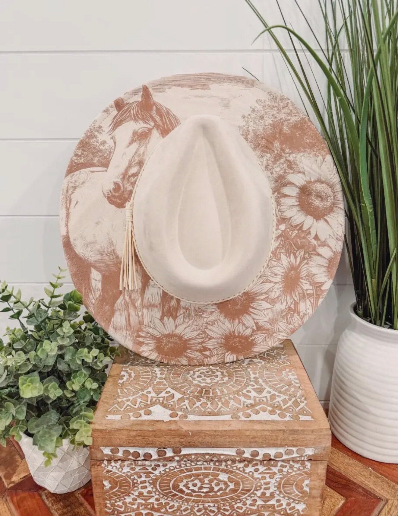 Horse and Sunflower Hat