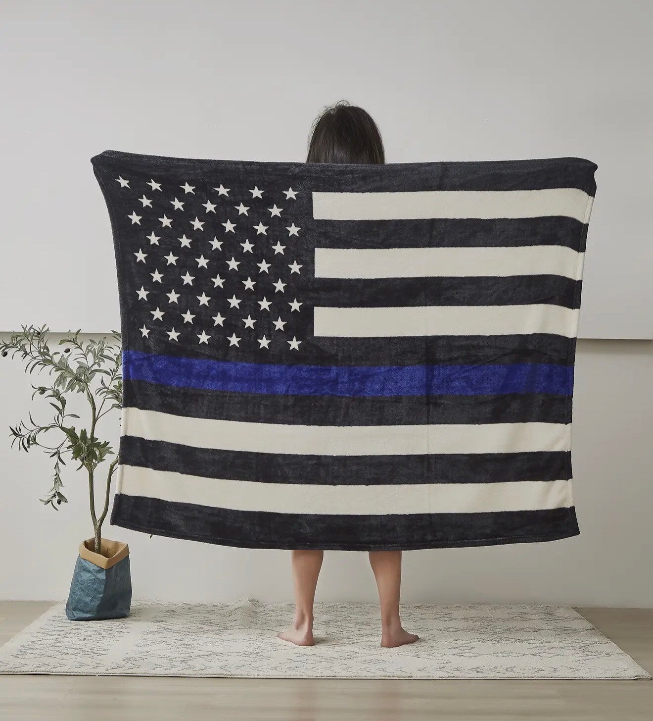 Thin Blue Line Blanket