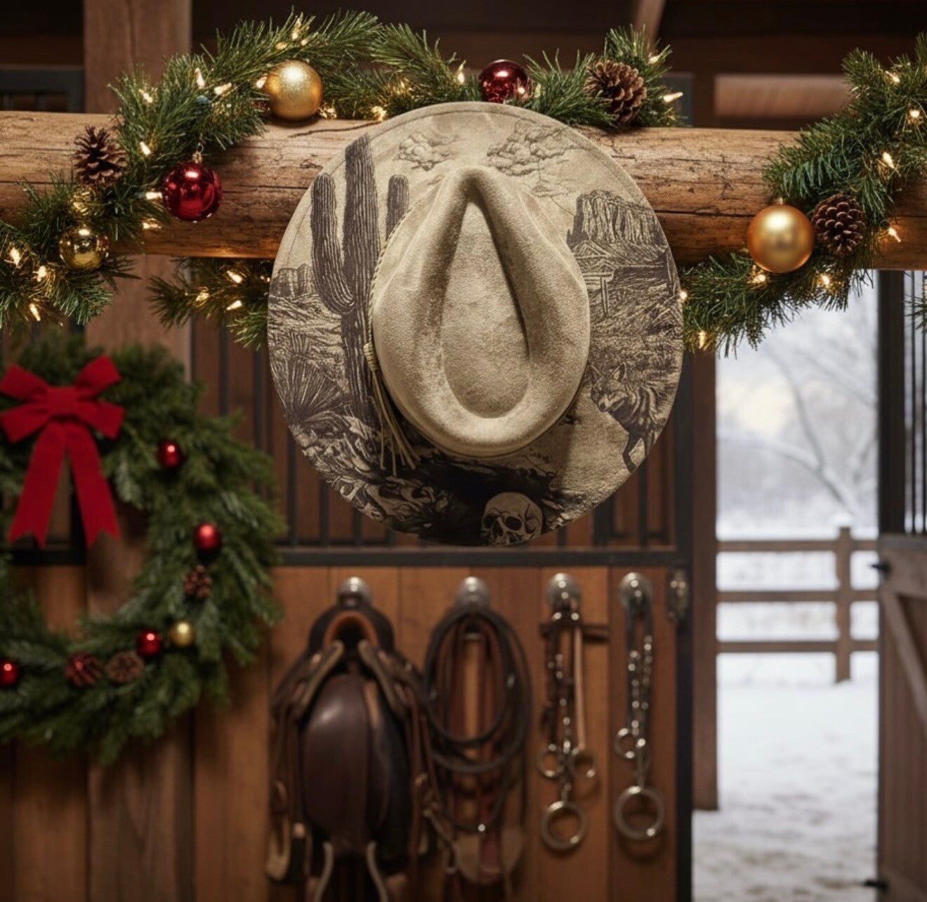 Desert Engraved Cowboy Hat