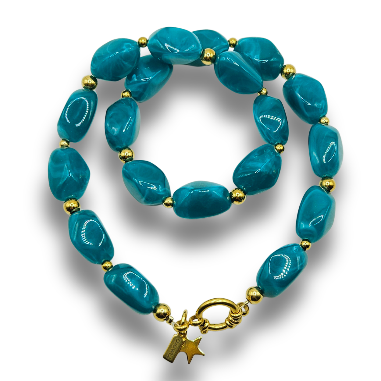 Acryl Kralenketting | Chunky Zeeblauw