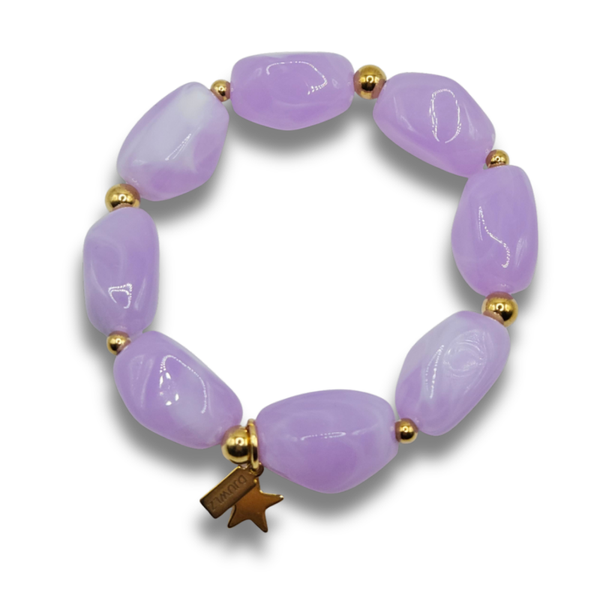 Acryl Kralenarmband | Chunky Lavendel