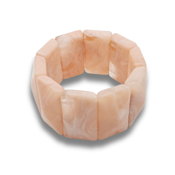 Acryl Kralenarmband | Retro Oudroze