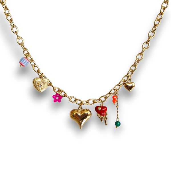 Bedelketting Goudkleur |  Dripping Heart