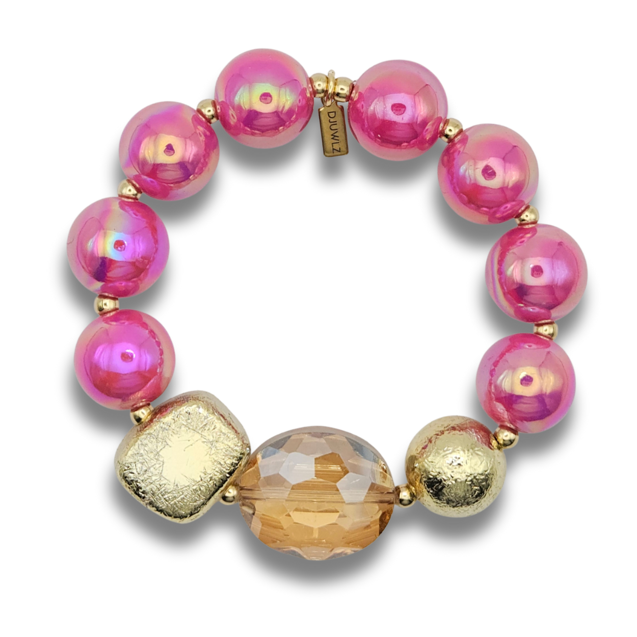 Armband Acryl kralen | Shiny Pink Diamond