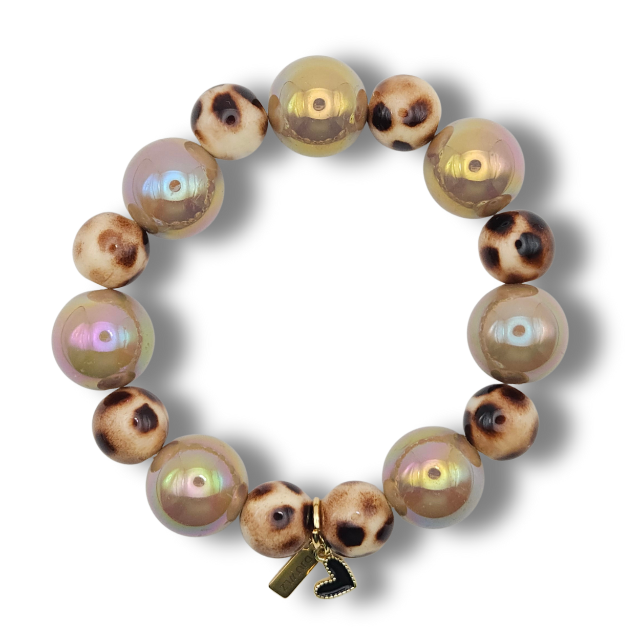 Armband Acryl kralen | Shiny Luipaard