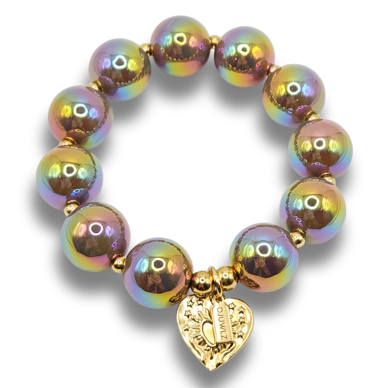 Armband Acryl kralen | Shiny Purple Mocca